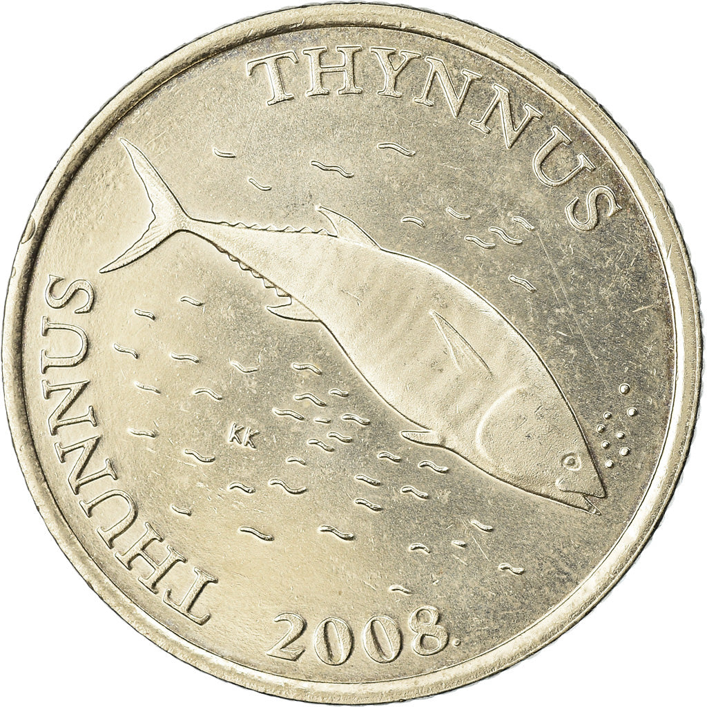 Moneta, Chorwacja, 2 Kune, 2008, AU(50-53), Miedź-Nikiel-Cynk, KM:21