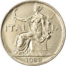 Münze, Italien, Vittorio Emanuele III, Lira, 1922, Rome, SS+, Nickel, KM:62