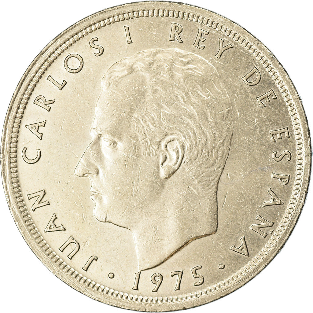 Moneta, Hiszpania, Juan Carlos I, 50 Pesetas, 1976, AU(50-53), Miedź-Nikiel