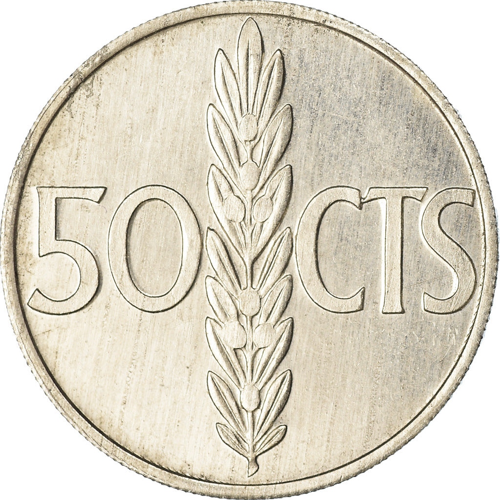 Coin, Spain, Juan Carlos I, 50 Centimos, 1976, EF(40-45), Copper-nickel, KM:805