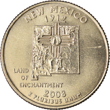 Coin, United States, New Mexico, Quarter, 2008, U.S. Mint, Philadelphia, MS(63)