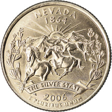 Monnaie, États-Unis, Nevada, Quarter, 2006, U.S. Mint, Denver, golden, SPL