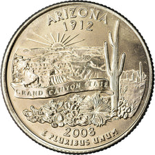 Coin, United States, Arizona, Quarter, 2008, U.S. Mint, Philadelphia, MS(63)