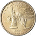Coin, United States, New York, Quarter, 2001, U.S. Mint, MS(63), Gold plated