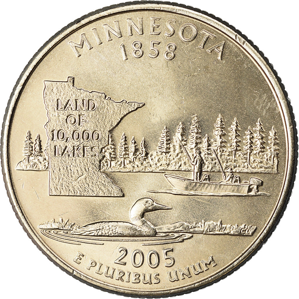 Munten, Verenigde Staten, Minnesota, Quarter, 2005, U.S. Mint, Denver, golden