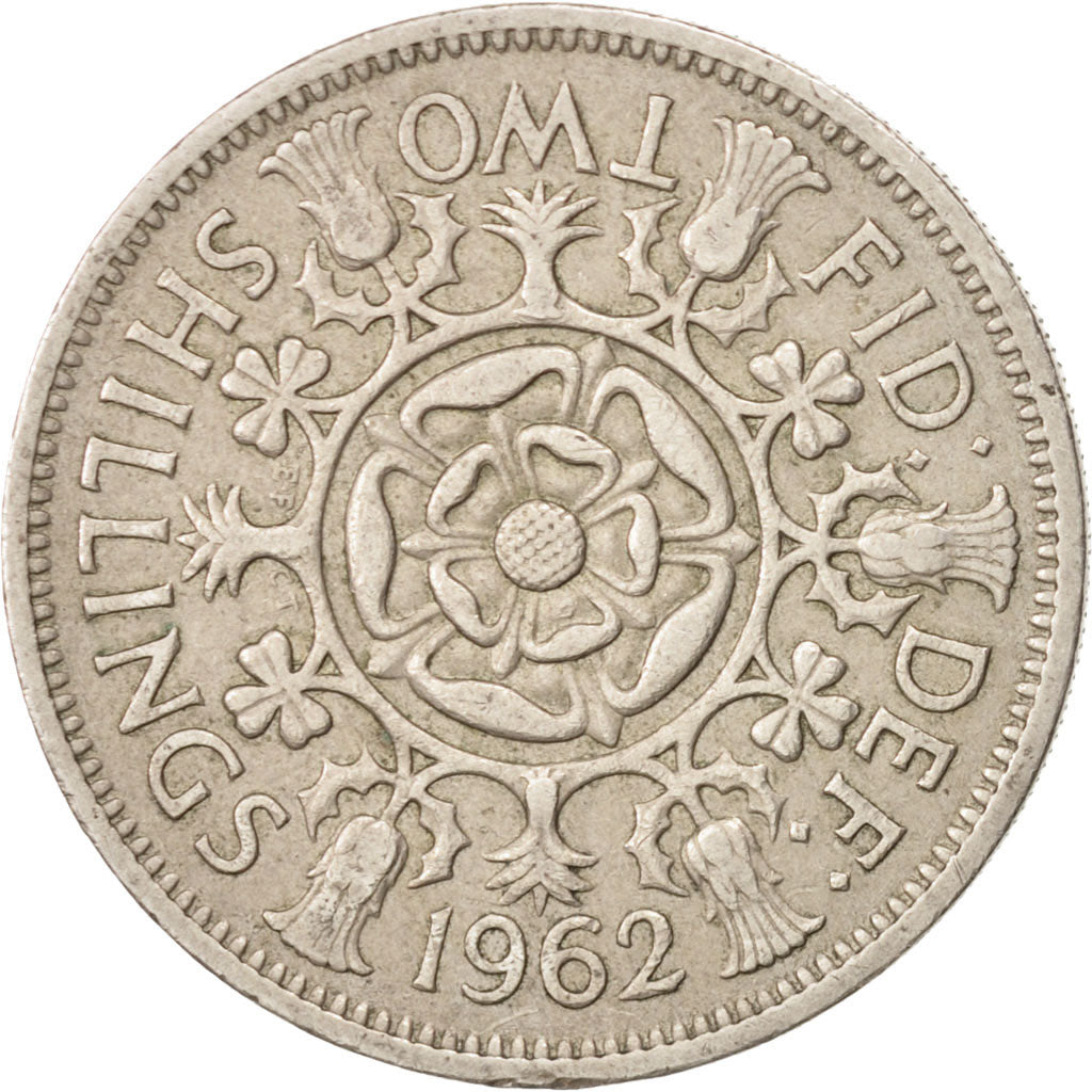 Great Britain, Elizabeth II, Florin,  Two Shillings, 1962, EF(40-45), KM 906