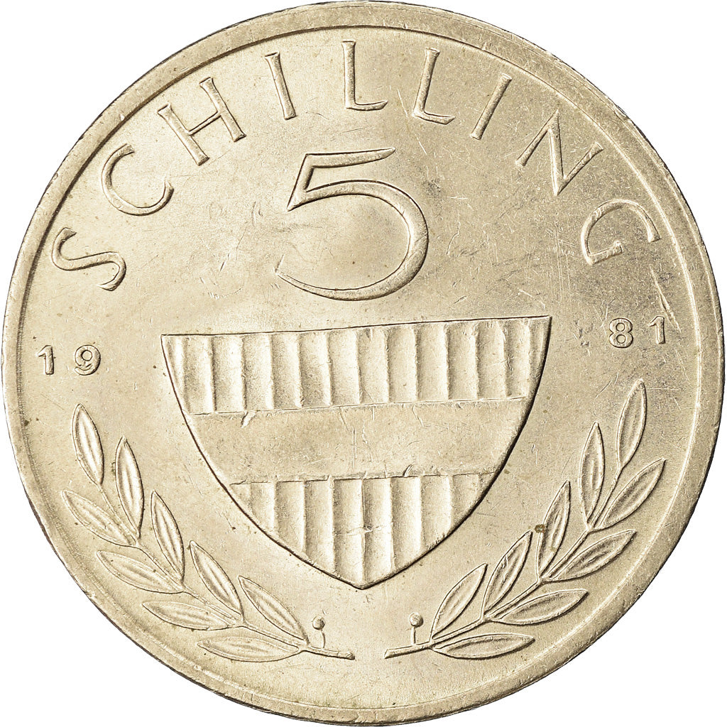 Coin, Austria, 5 Schilling, 1981, AU(50-53), Copper-nickel, KM:2889a