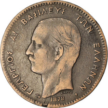 Coin, Greece, George I, 5 Lepta, 1878, VF(20-25), Copper, KM:54