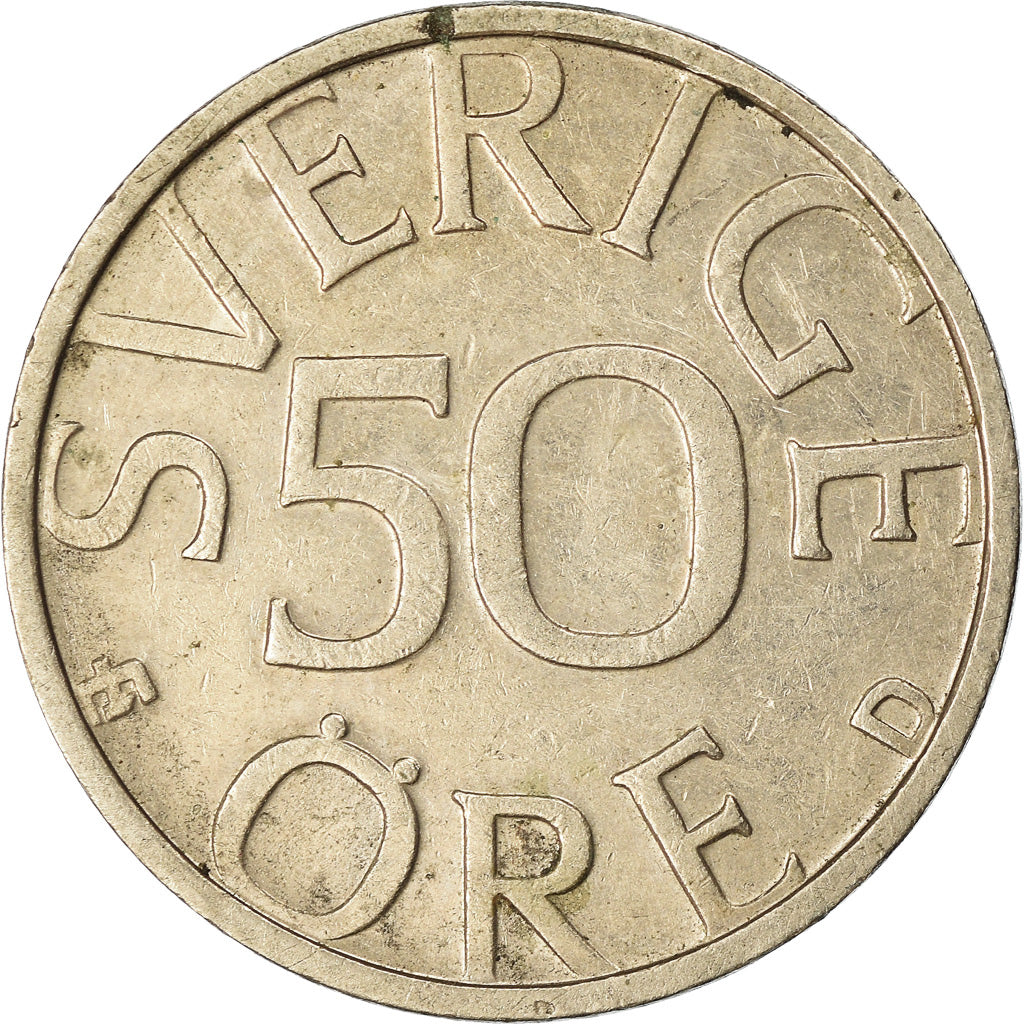 Münze, Schweden, Carl XVI Gustaf, 50 Öre, 1988, SS, Copper-nickel, KM:855