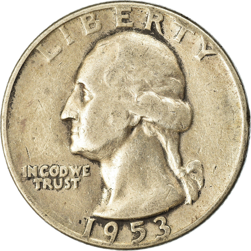 Coin, United States, Washington Quarter, Quarter, 1953, U.S. Mint, Philadelphia