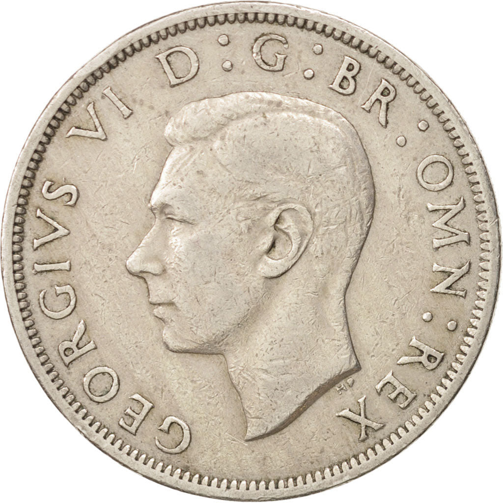 Great Britain, George VI, 1/2 Crown, 1949, EF(40-45), Copper-nickel, KM:879