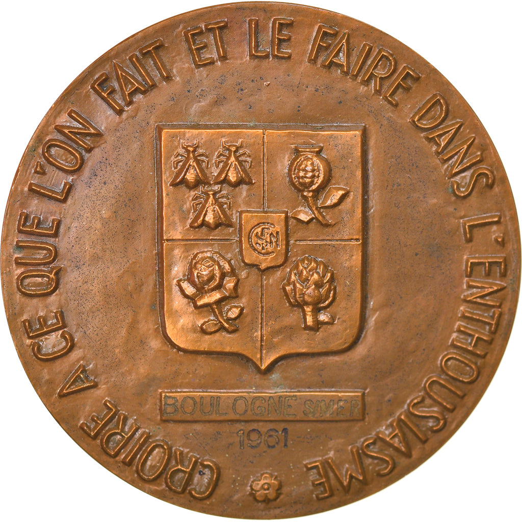 Francia, medaglia, Le Jardin du Cheminot, Boulogne-sur-mer, 1961, Lemaire, SPL