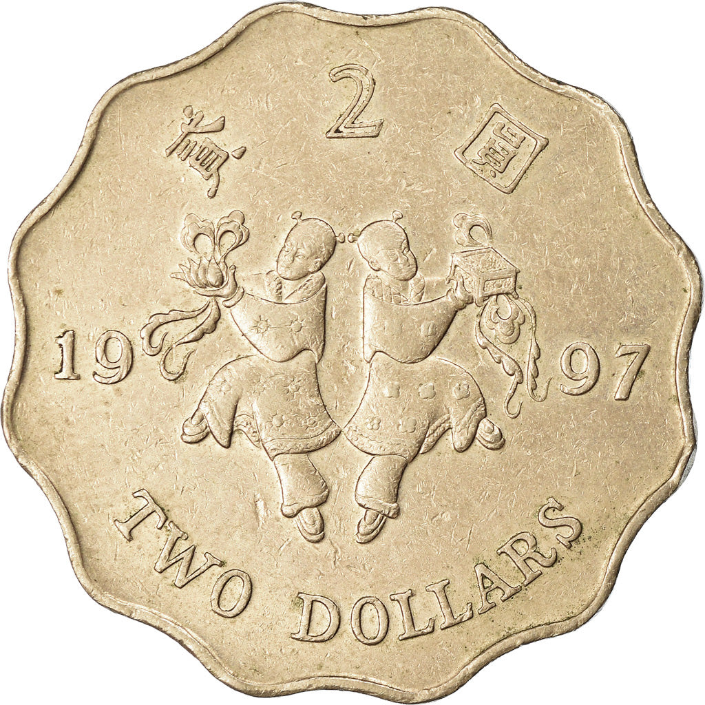 Munten, Hong Kong, 2 Dollars, 1997, ZF, Copper-nickel, KM:76