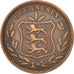 Guernsey, 8 Doubles, 1893, Heaton, Birmingham, EF(40-45), Bronze, KM:7