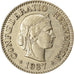 Coin, Switzerland, 10 Rappen, 1937, Bern, EF(40-45), Nickel, KM:27b