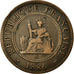 Münze, FRENCH INDO-CHINA, Cent, 1886, Paris, S, Bronze, KM:1, Lecompte:38