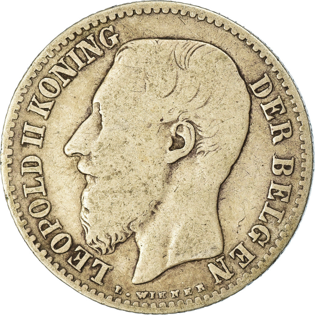 Coin, Belgium, Leopold II, Franc, 1887, VF(20-25), Silver, KM:29.2