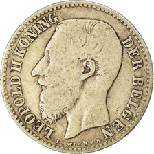 Moneta, Belgio, Leopold II, Franc, 1887, MB, Argento, KM:29.2