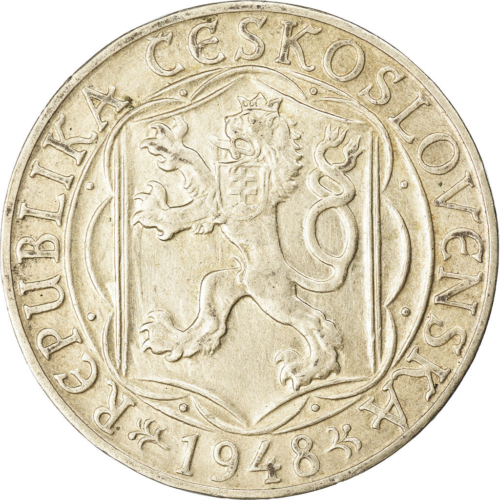 Coin, Czechoslovakia, 100 Korun, 1948, EF(40-45), Silver, KM:26
