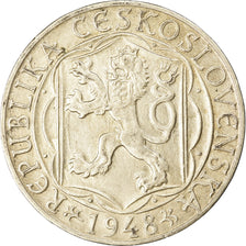 Coin, Czechoslovakia, 100 Korun, 1948, EF(40-45), Silver, KM:26