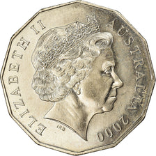 Coin, Australia, Elizabeth II, 50 Cents, 2000, Royal Australian Mint, AU(55-58)