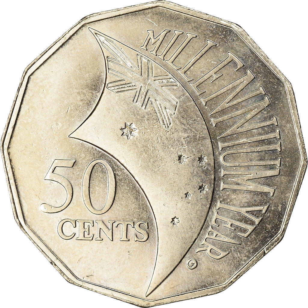 Coin, Australia, Elizabeth II, 50 Cents, 2000, Royal Australian Mint, AU(55-58)