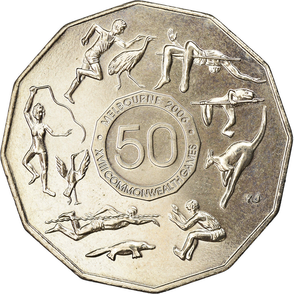Coin, Australia, Elizabeth II, Commonweath Games, Secondary School Design