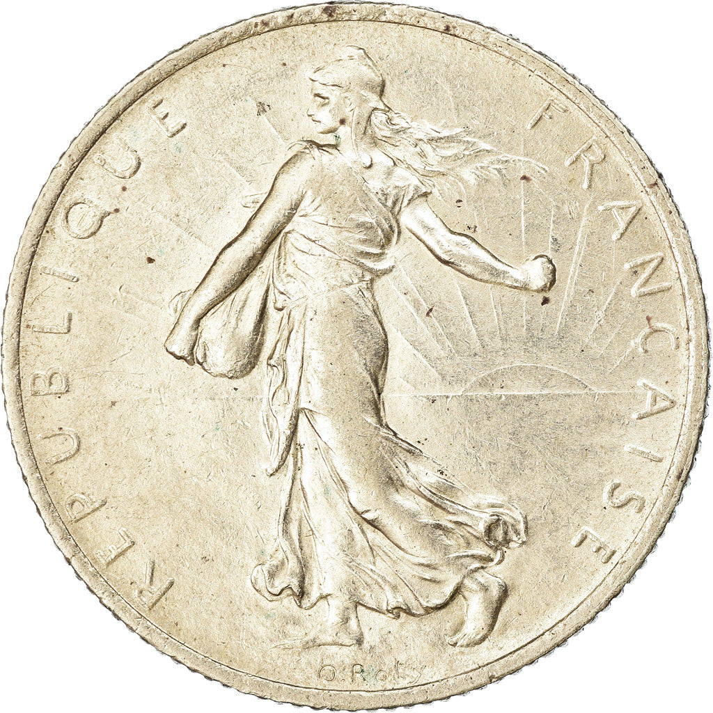 Coin, France, Semeuse, 2 Francs, 1914, Castelsarrasin, AU(50-53), Silver