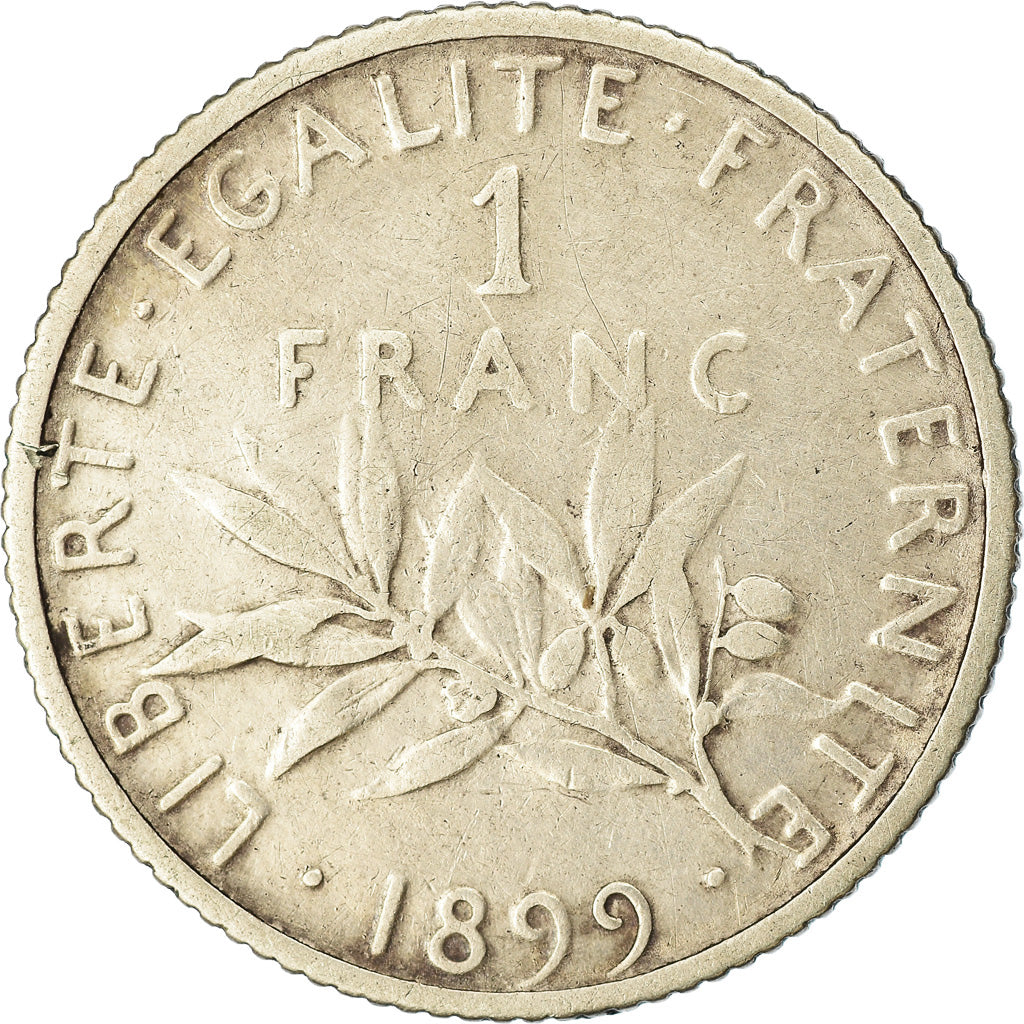 Monnaie, France, Semeuse, Franc, 1899, Paris, TB, Argent, Gadoury:532, KM:844.1