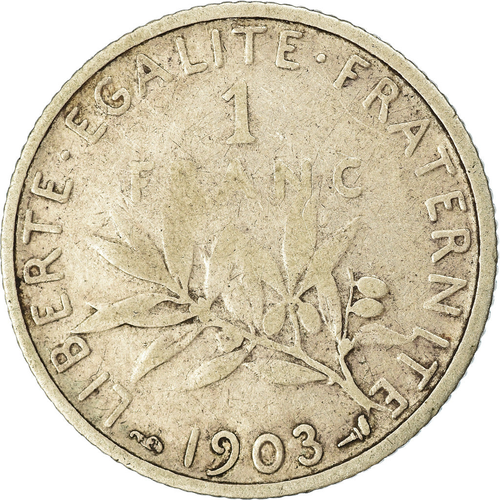 Münze, Frankreich, Semeuse, Franc, 1903, Paris, SGE+, Silber, KM:844.1