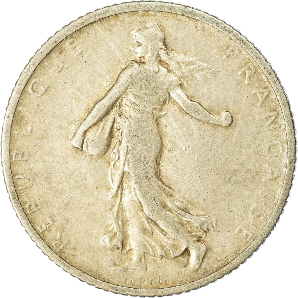 Coin, France, Semeuse, Franc, 1906, Paris, VF(30-35), Silver, KM:844.1