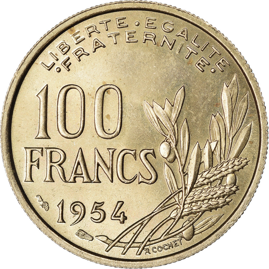 Coin, France, Cochet, 100 Francs, 1954, AU(50-53), Copper-nickel, KM:919.1