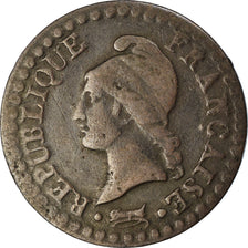 Moneta, Francia, Dupré, Centime, 1797-98, Paris, L An 6, MB+, Bronzo, KM:646