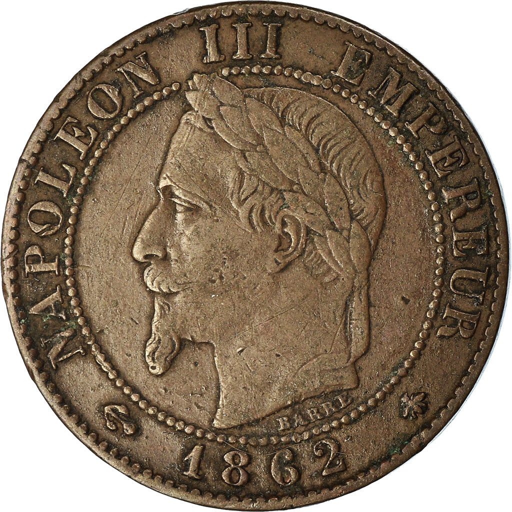 Monnaie, France, Napoleon III, Napoléon III, Centime, 1862, Paris, TTB, Bronze