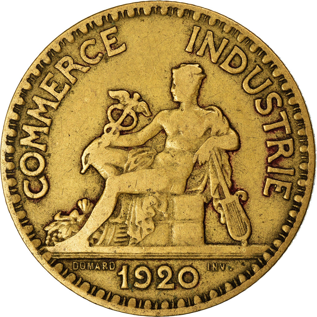 Moneta, Francia, Chambre de commerce, 2 Francs, 1920, Paris, MB+