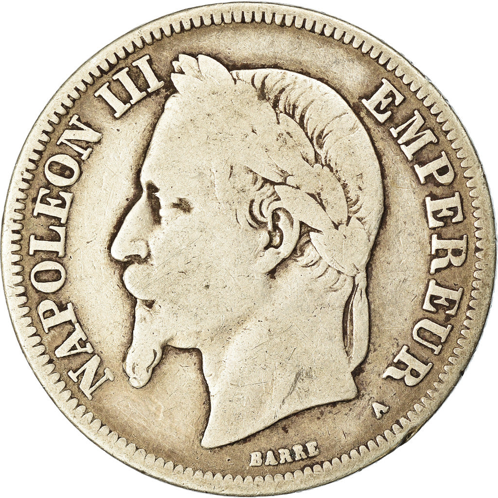 Moneta, Francia, Napoleon III, Napoléon III, 2 Francs, 1869, Paris, MB