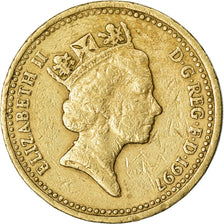 Coin, Great Britain, Elizabeth II, Pound, 1997, VF(30-35), Nickel-brass, KM:975
