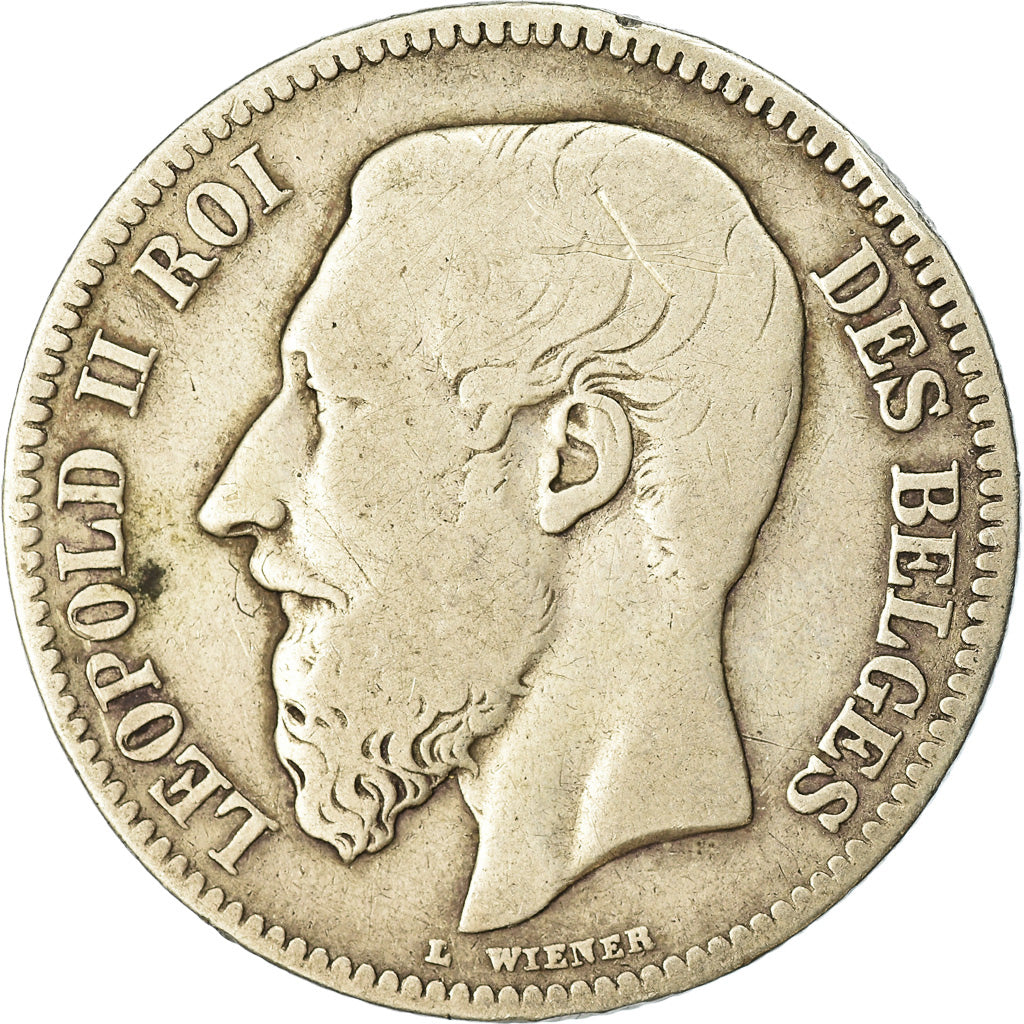 Coin, Belgium, Leopold II, 2 Francs, 2 Frank, 1867, VF(20-25), Silver, KM:30.1