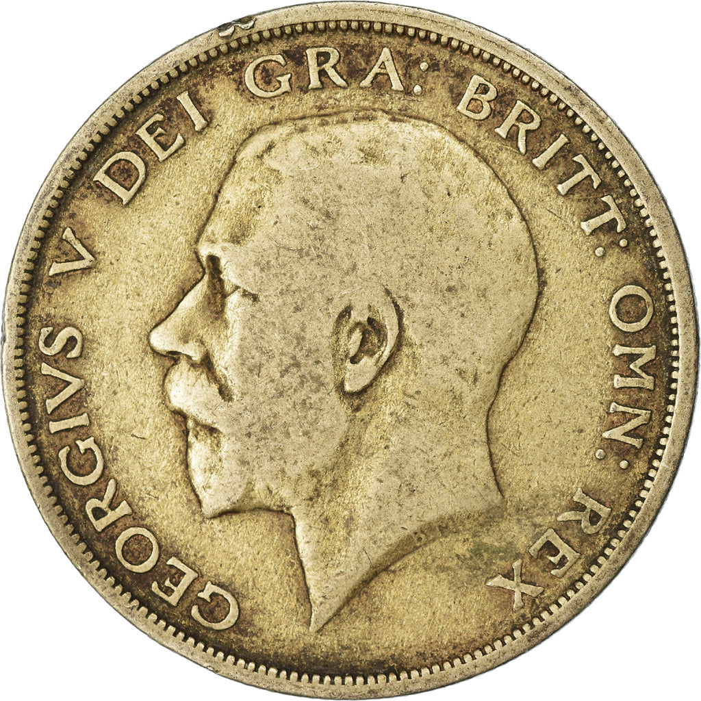 Coin, Great Britain, George V, 1/2 Crown, 1920, VF(20-25), Silver, KM:818.1a