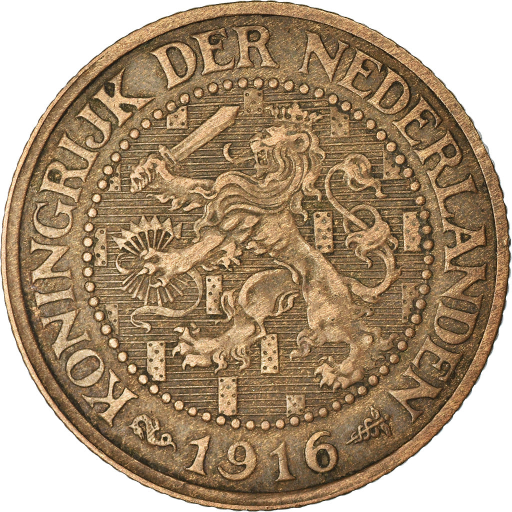 Munten, Nederland, Wilhelmina I, 2-1/2 Cent, 1916, ZF, Bronze, KM:150