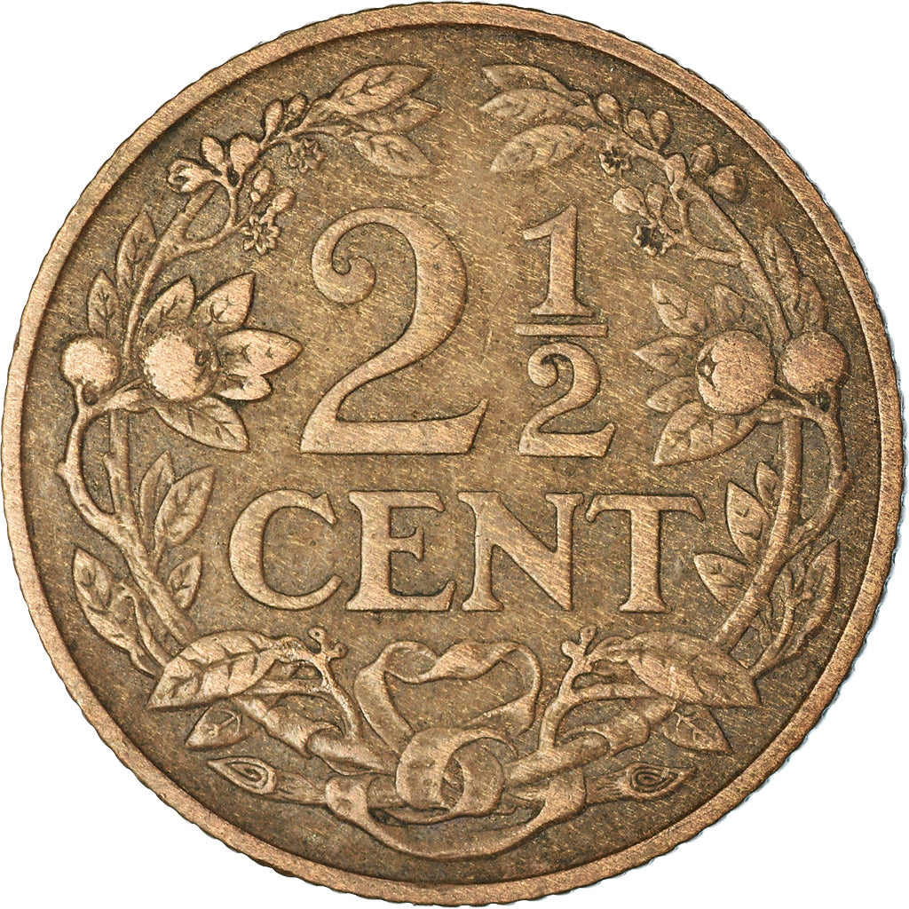 Munten, Nederland, Wilhelmina I, 2-1/2 Cent, 1916, ZF, Bronze, KM:150