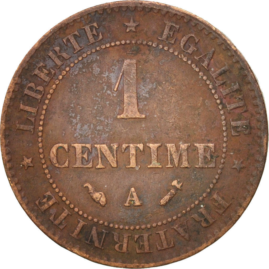 Moneta, Francia, Cérès, Centime, 1895, Paris, BB, Bronzo, KM:826.1, Gadoury:88