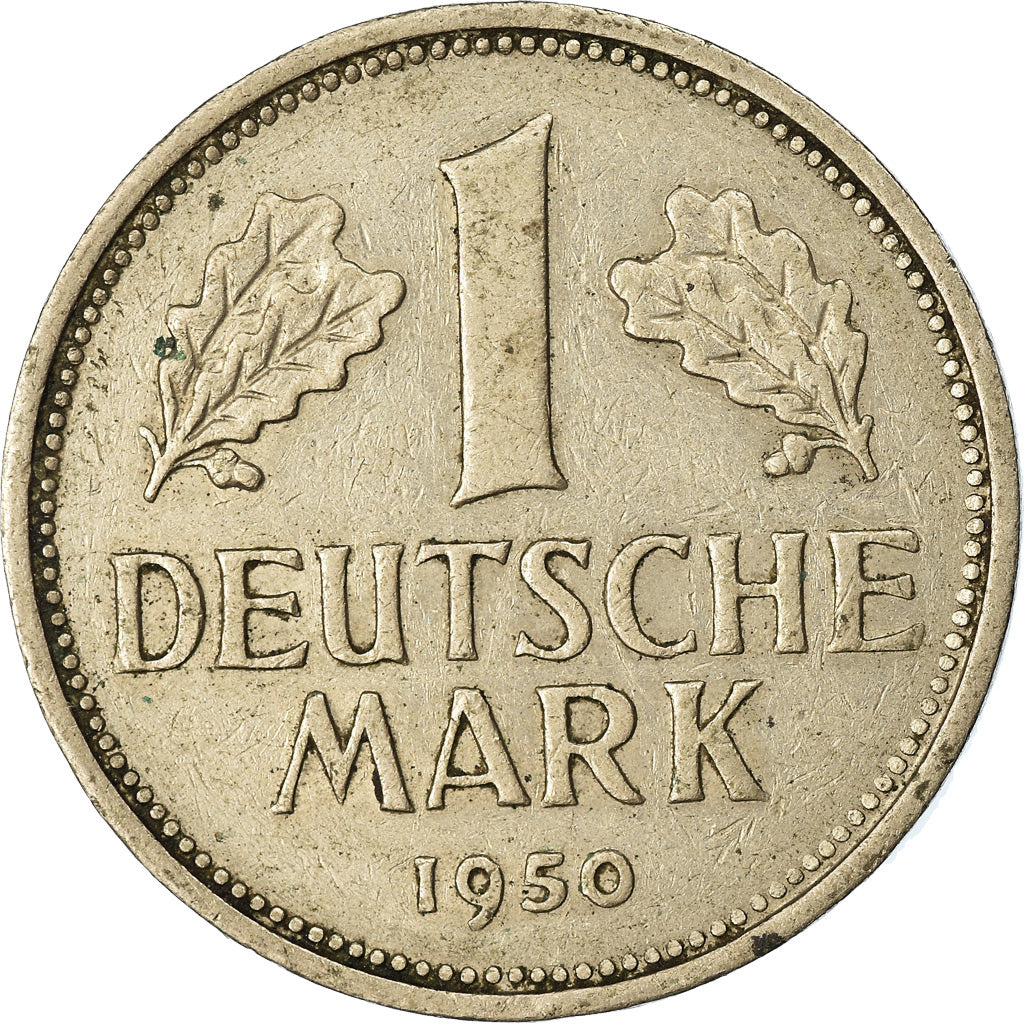Coin, GERMANY - FEDERAL REPUBLIC, Mark, 1950, Stuttgart, VF(30-35)