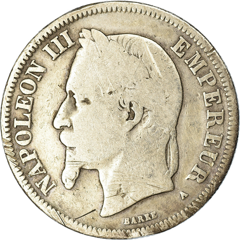 Monnaie, France, Napoleon III, Napoléon III, 2 Francs, 1869, Paris, B+, Argent