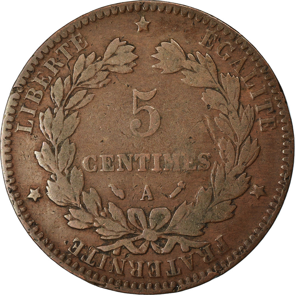 Munten, Frankrijk, Cérès, 5 Centimes, 1896, Paris, ZG+, Bronze, KM:821.1