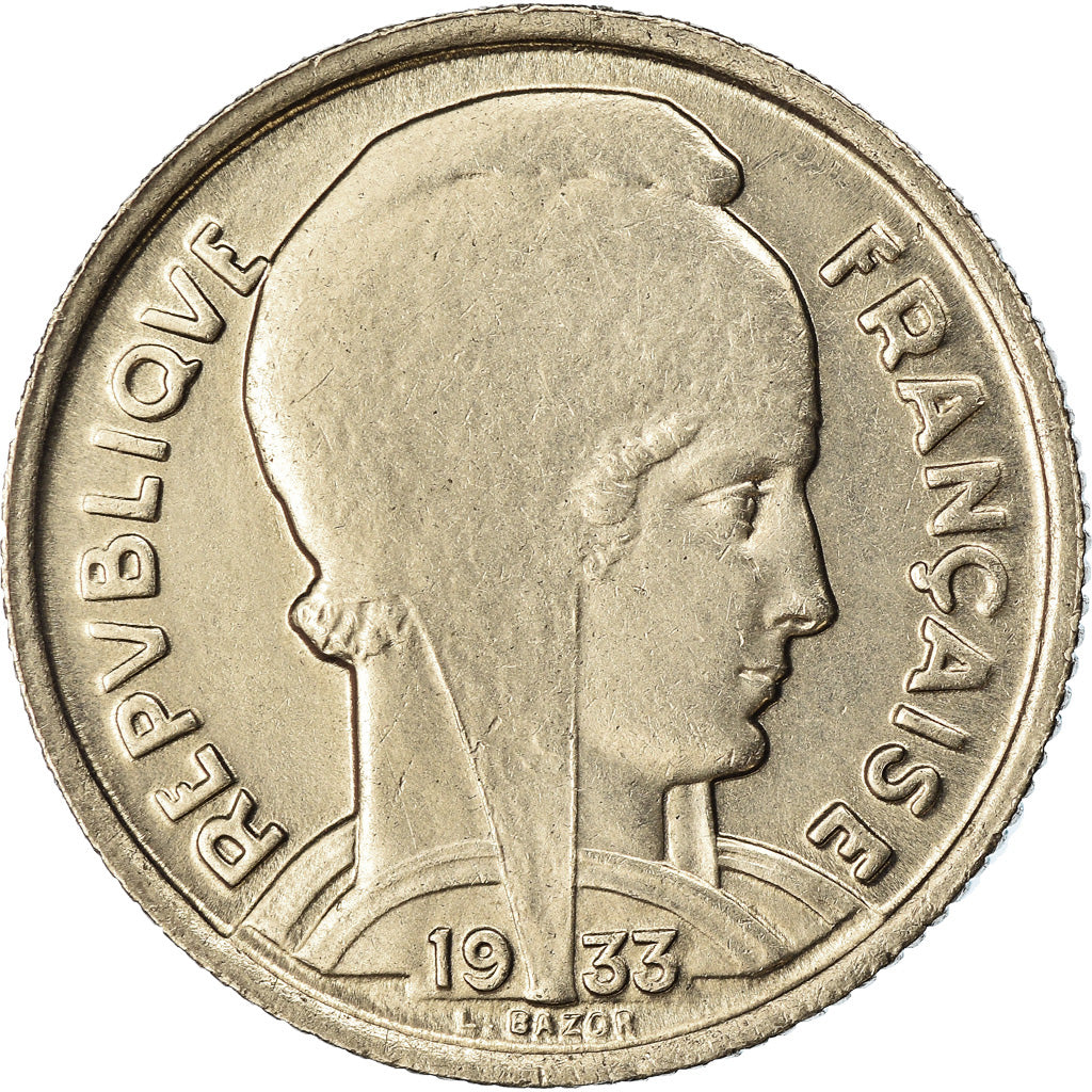 Coin, France, Bazor, 5 Francs, 1933, Paris, AU(50-53), Nickel, KM:887