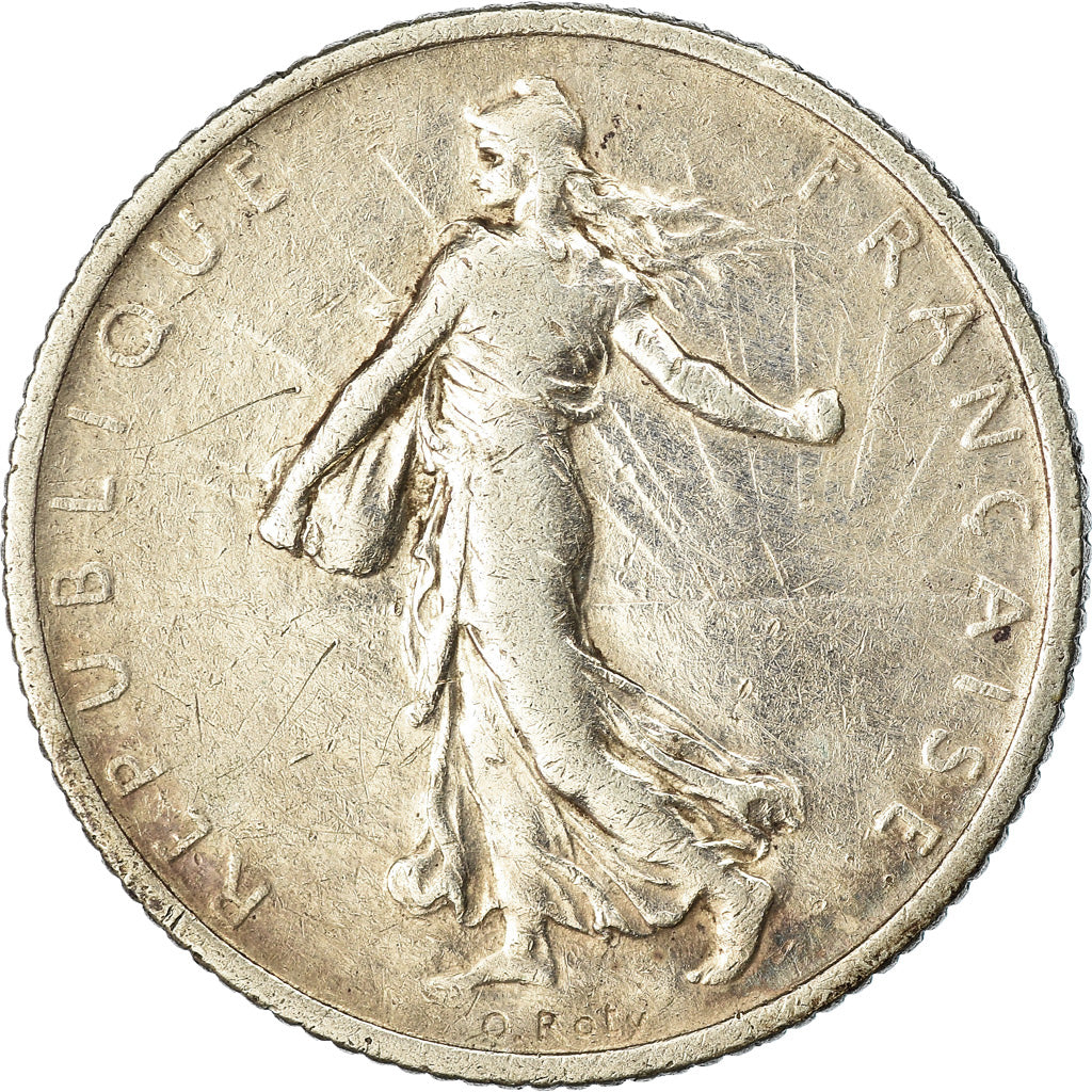 Coin, France, Semeuse, Franc, 1913, Paris, VF(30-35), Silver, KM:844.1