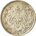 Moneta, NIEMCY - IMPERIUM, 1/2 Mark, 1916, Munich, EF(40-45), Srebro, KM:17