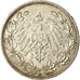 Coin, GERMANY - EMPIRE, 1/2 Mark, 1913, Munich, EF(40-45), Silver, KM:17