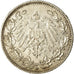 Monnaie, GERMANY - EMPIRE, 1/2 Mark, 1913, Munich, TTB, Argent, KM:17